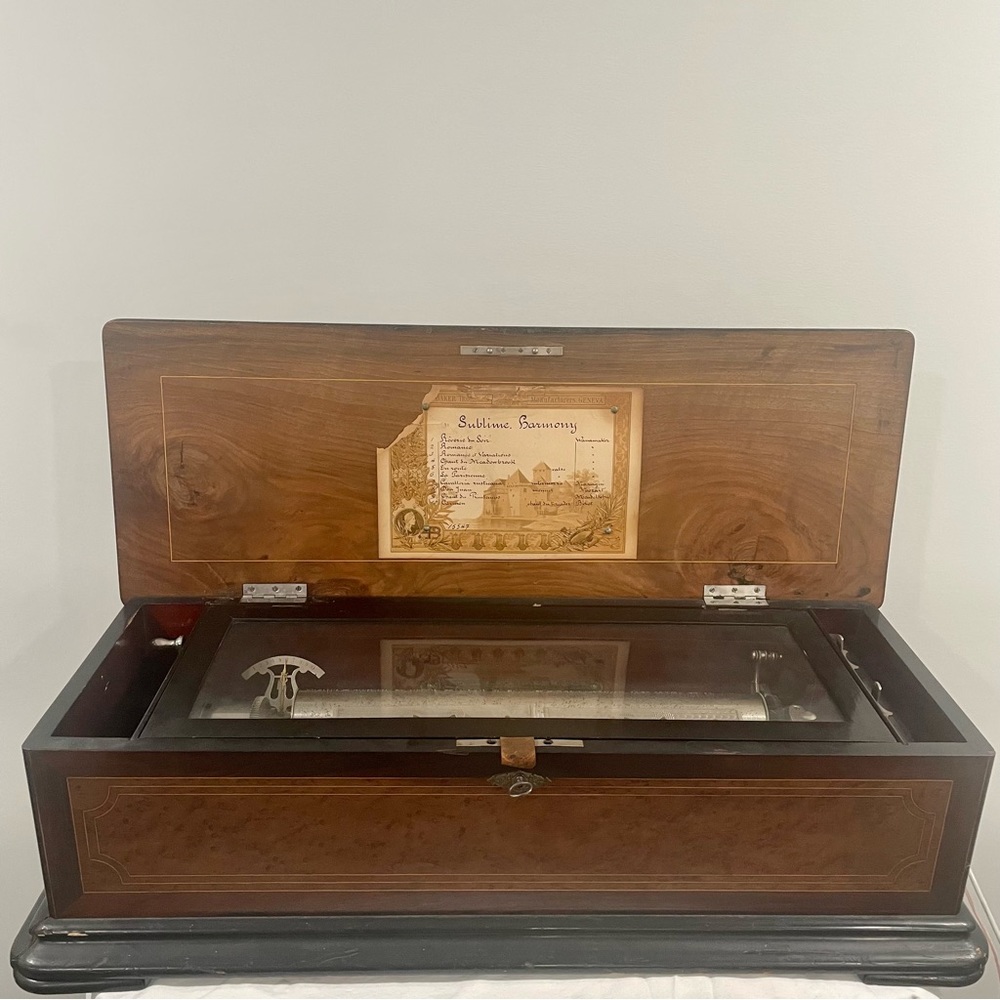 1800 S. Troll Late George Baker & Co. Geneva Switzerland 21'' Antique Music Box